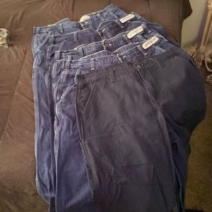 5 pairs Carhartt dungarees 36/34 all different faded denims